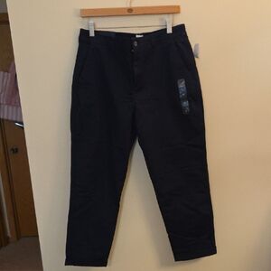GAP Women's "Girlfriend Khaki" Dark Navy Cropped Pants